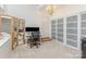 Bright home office featuring ample natural light, modern decor and closet with sliding doors at 5114 Leisure Ln, Sherrills Ford, NC 28673