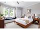 Comfortable bedroom featuring a window seat, hardwood floors, and a cozy ambiance at 524 Hawthorne Ln, Charlotte, NC 28204