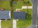 Aerial view of a home with a fenced backyard, patio area, and mature trees at 532 Jedburgh Way, Rock Hill, SC 29730