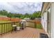 Back deck with gas grill and view of fenced backyard with mature trees at 532 Jedburgh Way, Rock Hill, SC 29730