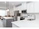 Modern kitchen with stainless steel appliances, white cabinets, and a large island for meal preparation at 628 Uwharrie River Rd, Charlotte, NC 28211