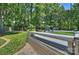 Backyard deck with tranquil views of the yard surrounded by lush greenery, creating a peaceful retreat at 6409 Ilex Ct, Charlotte, NC 28211