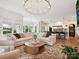 Spacious living room featuring hardwood floors, comfortable seating, and lots of natural light at 735 Davidson Run Ln, Davidson, NC 28036