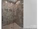 Modern shower featuring glass doors and tiled walls, offering a luxurious bathing experience at 125 Tangle River Dr # 51, Statesville, NC 28677