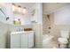 Clean, bright bathroom featuring white tile surround, a bathtub, and modern fixtures at 12504 Culp Rd, Gold Hill, NC 28071