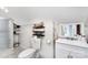 Cozy bathroom with shelving, modern fixtures, and a tiled shower at 12504 Culp Rd, Gold Hill, NC 28071