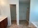 Bright bathroom showing a shower, toilet, and light blue walls at 14413 Lake Crossing Dr, Charlotte, NC 28278