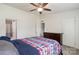 Spacious bedroom featuring plush carpet and a ceiling fan at 321 Woodcrest Dr, York, SC 29745