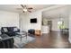 Open-concept living room seamlessly connects with the dining and kitchen areas at 321 Woodcrest Dr, York, SC 29745