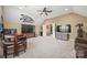 This finished bonus room provides extra space and features neutral paint and carpeting at 405 Deer Brush Ln, Waxhaw, NC 28173