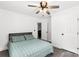 This bedroom features a ceiling fan and access to an ensuite bathroom at 4285 Palmer Lloyd Rd, Lancaster, SC 29720