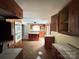 Interior of a dated kitchen with wood cabinets, showing signs of damage and disrepair, needs remodeling at 528 Waring Ct # Lot 3, Fort Mill, SC 29707