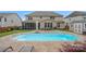Enjoy this backyard with private pool, patio, shed, and fenced yard, perfect for outdoor entertaining at 7339 Millstone Sw Cir, Concord, NC 28025