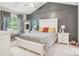 Beautiful main bedroom with decorative wall paneling, elegant furnishings, and ample natural light at 8108 Christmas Ct, Charlotte, NC 28216