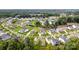 Aerial neighborhood showcasing well-maintained homes, green spaces, and tree-lined streets at 8709 Raven Top Dr, Mint Hill, NC 28227