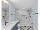 Modern bathroom features a marble walk-in shower with dual shower heads and sleek fixtures at 933 Old Charlotte Rd, Concord, NC 28027