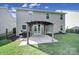 Home backyard with covered patio and lush lawn, ideal for outdoor enjoyment at 1012 Kings Bottom Dr, Fort Mill, SC 29715