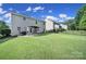 Sprawling backyard with green grass, inviting patio, and a charming neighborhood setting at 1012 Kings Bottom Dr, Fort Mill, SC 29715