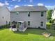 Spacious backyard with well-manicured lawn, covered patio, and privacy fence at 1012 Kings Bottom Dr, Fort Mill, SC 29715