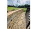 Retaining wall and rock landscaping detail of a home's backyard at 111 Brookview Dr, Shelby, NC 28152