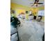 Bedroom featuring gray tile floors, and a view of a king-size bed with neutral bedding at 111 Brookview Dr, Shelby, NC 28152