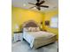 Bright and airy main bedroom featuring a large bed, neutral decor, and ample natural light at 111 Brookview Dr, Shelby, NC 28152