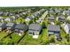 An aerial view of a neighborhood with well-maintained lawns and fenced yards at 1300 Yellow Springs Dr, Indian Land, SC 29707