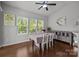 Bright dining area with hardwood floors and natural light, perfect for enjoying Gathering meals at 1300 Yellow Springs Dr, Indian Land, SC 29707