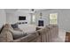 Inviting living room with a fireplace, large windows, and comfortable seating at 1300 Yellow Springs Dr, Indian Land, SC 29707
