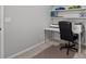 Home office space with a desk, chair, and shelving at 1300 Yellow Springs Dr, Indian Land, SC 29707