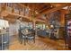 Inviting living room features wood paneling, exposed beams, a fireplace, and an open-concept design at 1433 Kern Carlton Rd, Salisbury, NC 28146