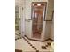 A vintage bathroom featuring stylish shower and vanity area with unique tiling at 1614 Statesville Blvd, Salisbury, NC 28144