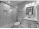 Modern bathroom features a shower with glass doors and a sink with a vanity at 209 Stafford Estates Dr, Salisbury, NC 28146