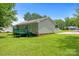 Lush backyard with a green deck at 2223 Pacer Rd, Lancaster, SC 29720