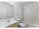 Clean bathroom with a tub-shower combination and a nice vanity at 2223 Pacer Rd, Lancaster, SC 29720