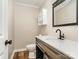 Well-lit bathroom with modern vanity, stylish fixtures and a framed mirror at 3572 Heather Ln, Gastonia, NC 28056