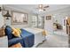 Comfortable bedroom with carpet flooring, and mirror closet at 4113 Edgeview Dr, Indian Trail, NC 28079