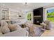 Comfortable living room with a fireplace, built-in shelves, hardwood floors, and natural lighting at 433 Sinaloa St, Waxhaw, NC 28173