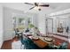 Sunlit dining room with bay window and seating for six at 4500 Carrington Dr, Lancaster, SC 29720