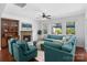 Comfortable living space with a stone fireplace and ample seating at 4500 Carrington Dr, Lancaster, SC 29720