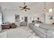 Open-concept living room with views to dining area at 4712 Avalon Forest Ln, Charlotte, NC 28269
