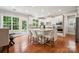Kitchen with a center island, stainless steel appliances, and access to backyard at 5046 Cressingham Dr, Fort Mill, SC 29707