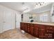 Large main bathroom featuring a double vanity with a large mirror and plenty of storage at 5046 Cressingham Dr, Fort Mill, SC 29707