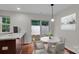Charming dining area featuring a modern table, chairs, and access to the outdoor patio at 5237 Ficus Tree Ln, Charlotte, NC 28215