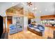 Open concept living room with vaulted ceilings, hardwood floors, and second floor at 6350 Mount Pleasant S Rd, Concord, NC 28025