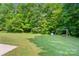 Lush green backyard featuring mature trees and a swing set at 7006 Nesbit Rd, Waxhaw, NC 28173