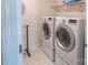 Efficient laundry room with modern washer and dryer set for convenient laundry days at 9062 Treetop Nw Way, Concord, NC 28027