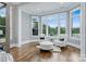 Bright and airy sitting area featuring large windows with backyard views at 9807 Aristides Dr, Waxhaw, NC 28173