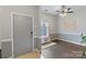 Welcoming foyer featuring neutral tones, hardwood floors, and a charming window seat at 1310 Bellhook Nw Pl, Concord, NC 28027