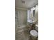Full bathroom with stand-up shower and pedestal sink at 140 Dalu Ln, Harmony, NC 28634